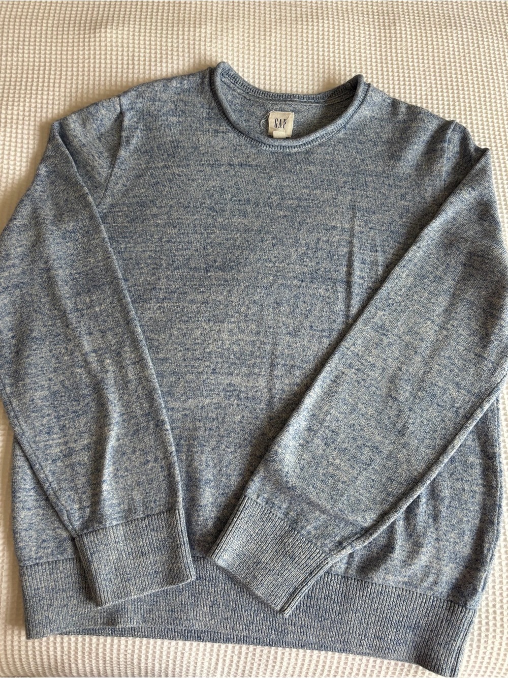 GAP Women’s Light Heather Blue Crewneck Sweater